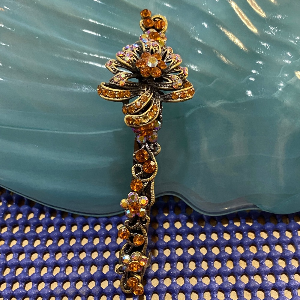 Elegant Rhinestone Hair Barrette 4 inches in length - Picture 2 of 8